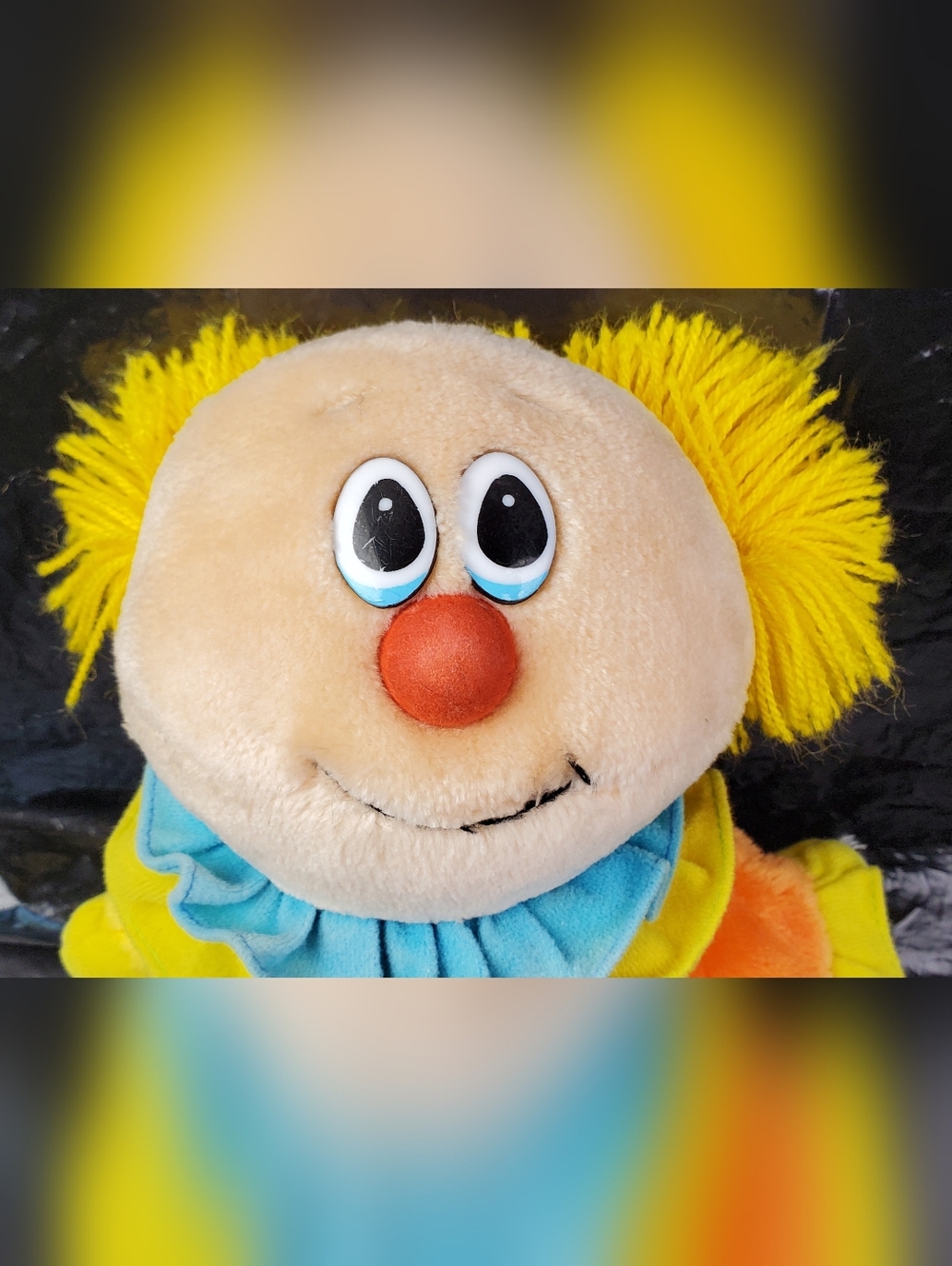 Dakin VTG 1982 Baldy The Clown Hand Puppet Yarn Hair Puppet SEE PHOTOS - GUC